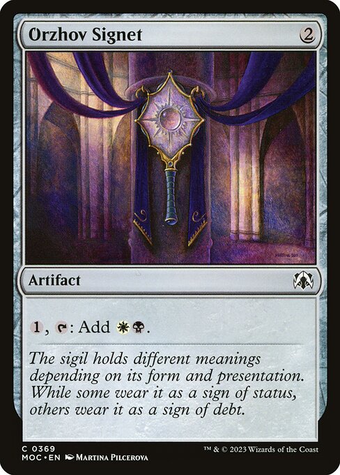 Orzhov Signet (March of the Machine Commander #369)