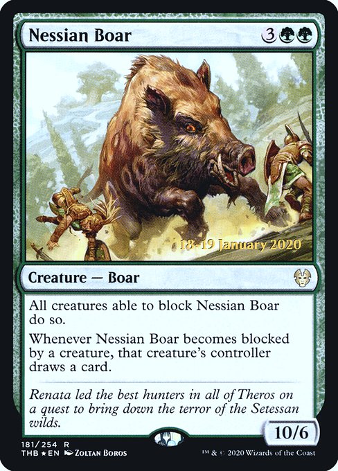 Nessian Boar (Theros Beyond Death Promos #181s)