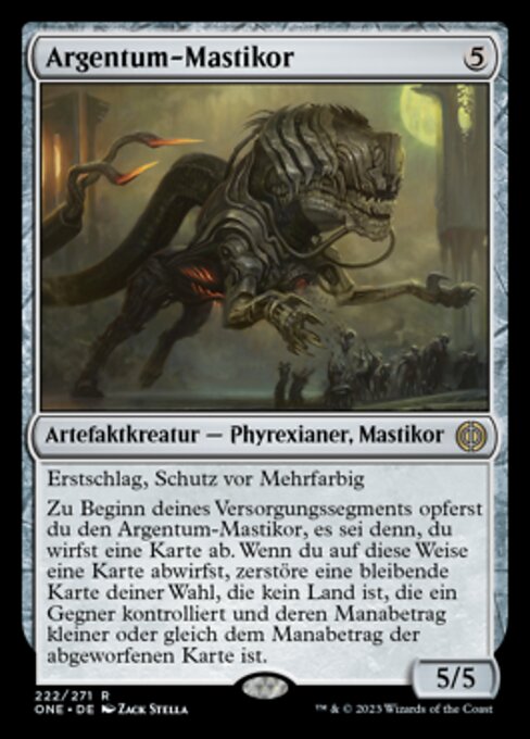 Argentum Masticore (Phyrexia: All Will Be One #222)
