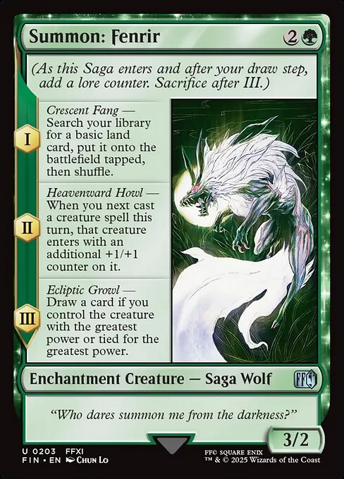 Summon: Fenrir (fin) 203 Summon: Fenrir (fin) 203