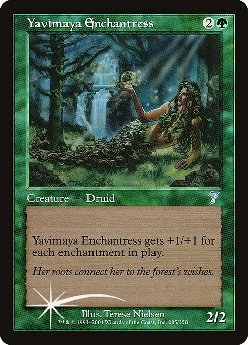 Yavimaya Enchantress (Seventh Edition #285★)