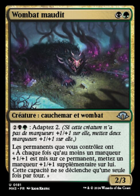 Cursed Wombat (Modern Horizons 3 #181)