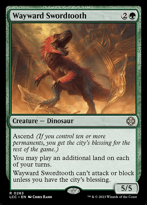 Wayward Swordtooth (The Lost Caverns of Ixalan Commander #263)