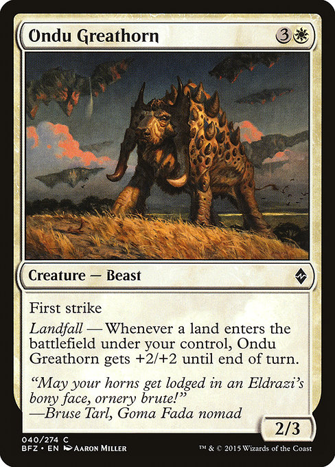 Ondu Greathorn (Battle for Zendikar #40)