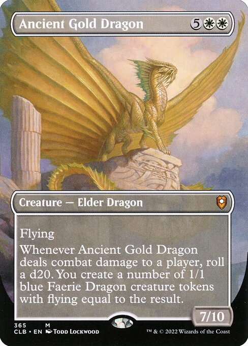 Ancient Gold Dragon – Borderless (Foil Commander Legends: Battle for Baldur's Gate)