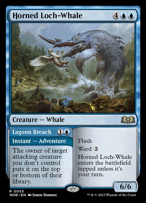 Horned Loch-Whale // Lagoon Breach card image