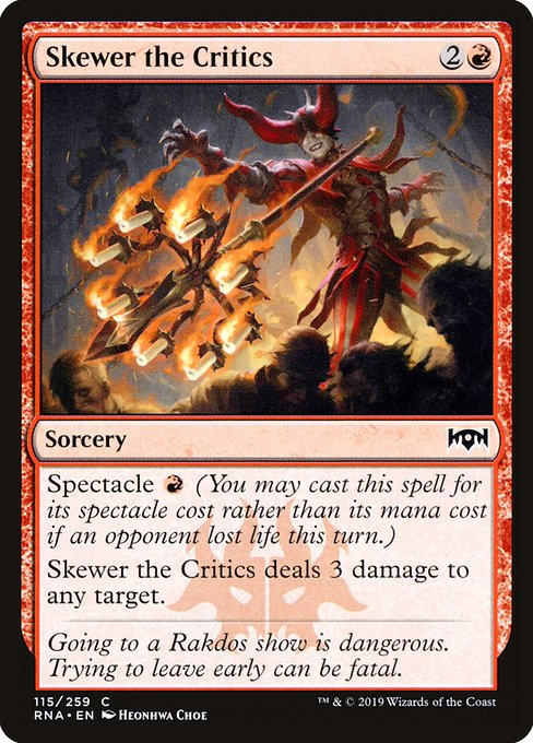 Skewer the Critics  Magic: the Gathering MTG Cards