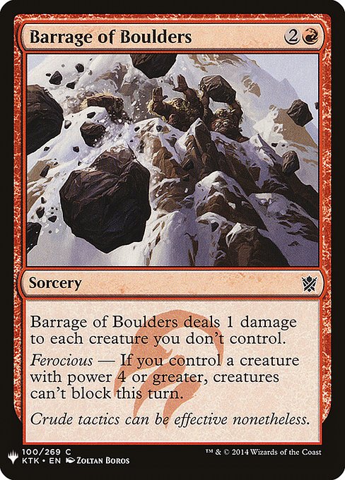 Barrage of Boulders