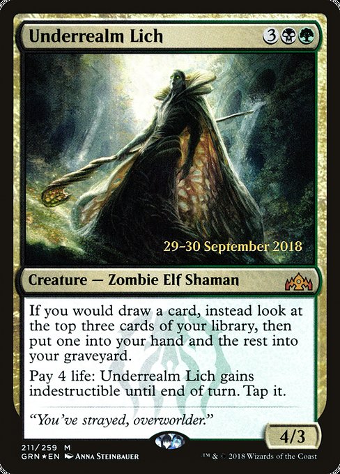 Underrealm Lich (Guilds of Ravnica Promos #211s)
