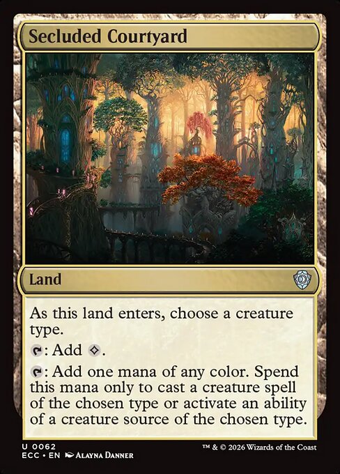 Secluded Courtyard magic the gathering card art