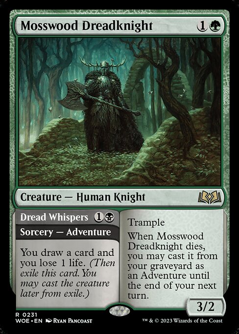 Mosswood Dreadknight // Dread Whispers card image
