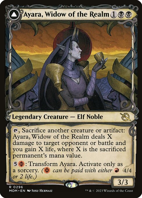 Ayara, Widow of the Realm // Ayara, Furnace Queen (mom) 296