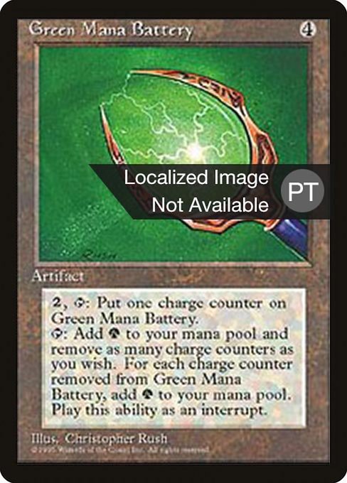 Green Mana Battery (Fourth Edition Foreign Black Border #323)
