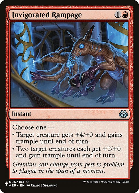 Invigorated Rampage (The List #AER-86)