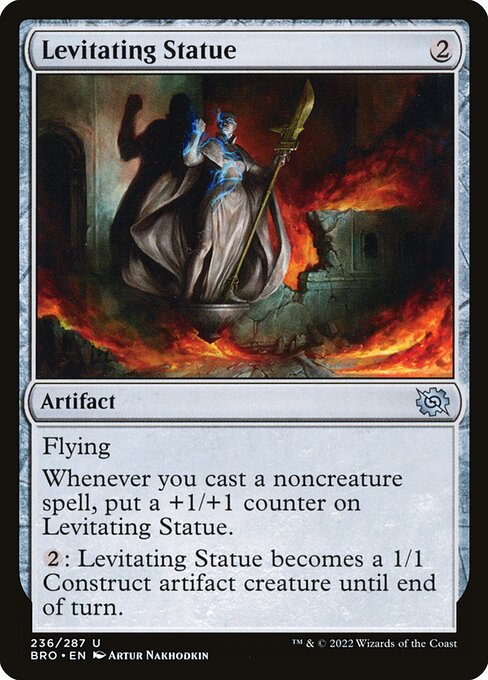 Levitating Statue card image