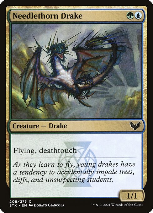 Needlethorn Drake (Strixhaven: School of Mages #208)