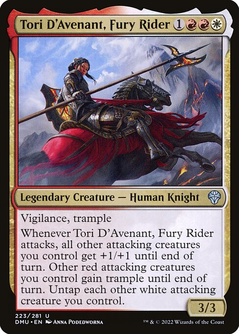 Tori D'Avenant, Fury Rider card image