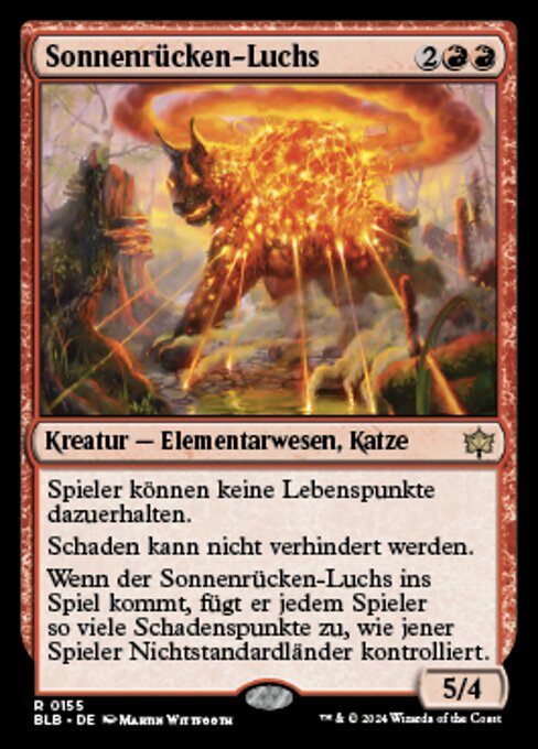 Sonnenrücken-Luchs