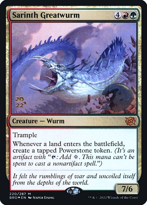 Sarinth Greatwurm (The Brothers' War Promos #220s)
