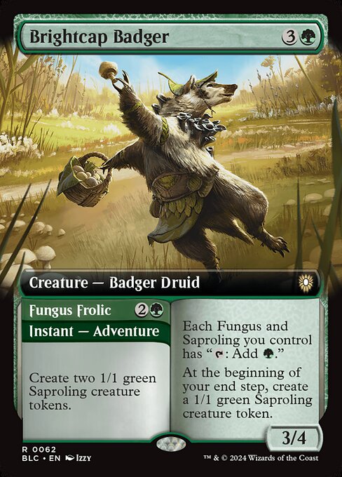 Brightcap Badger // Fungus Frolic (Bloomburrow Commander #62)