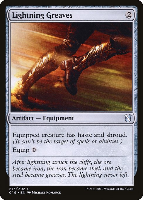 Lightning Greaves (Commander 2019 #217)