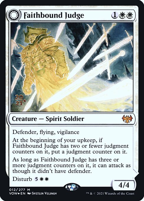 Faithbound Judge // Sinner's Judgment (Innistrad: Crimson Vow Promos #12s)