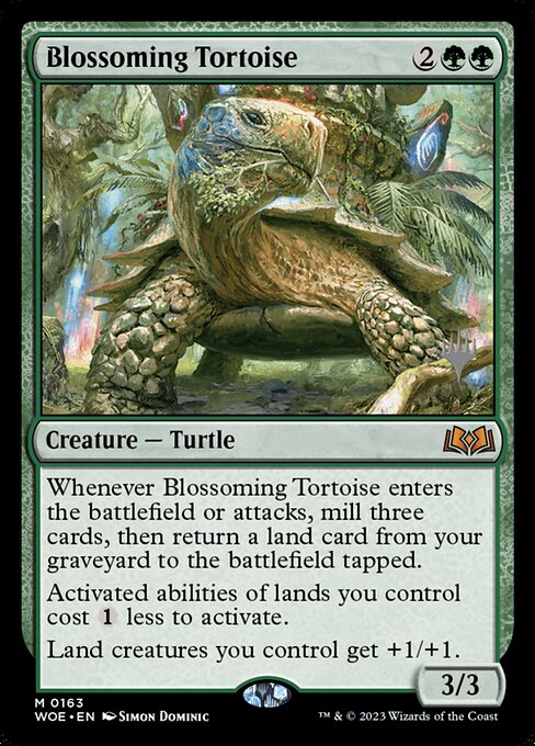 Blossoming Tortoise (Wilds of Eldraine Promos #163p)