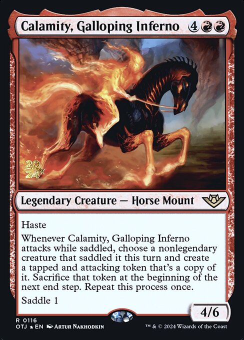 Calamity, Galloping Inferno (Outlaws of Thunder Junction Promos #116s)