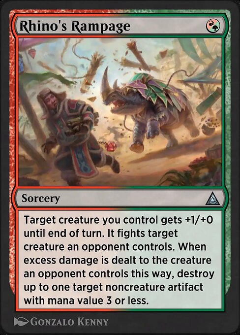 Rhino's Rampage magic the gathering card art