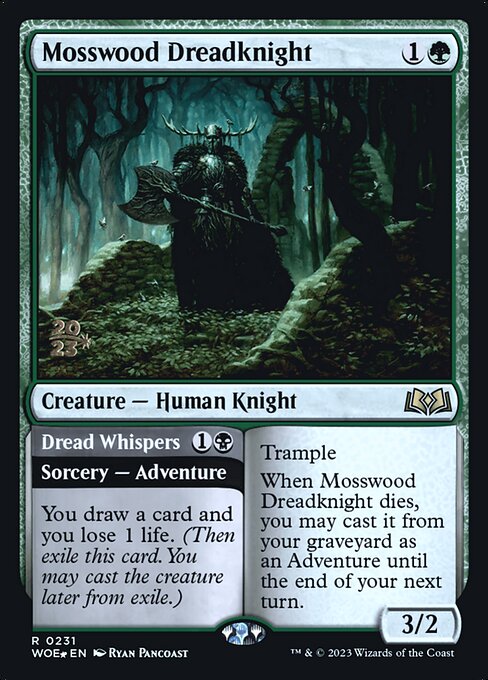 Mosswood Dreadknight // Dread Whispers (Wilds of Eldraine Promos #231s)