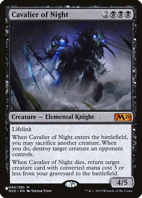 Cavalier of Night (The List #M20-94)