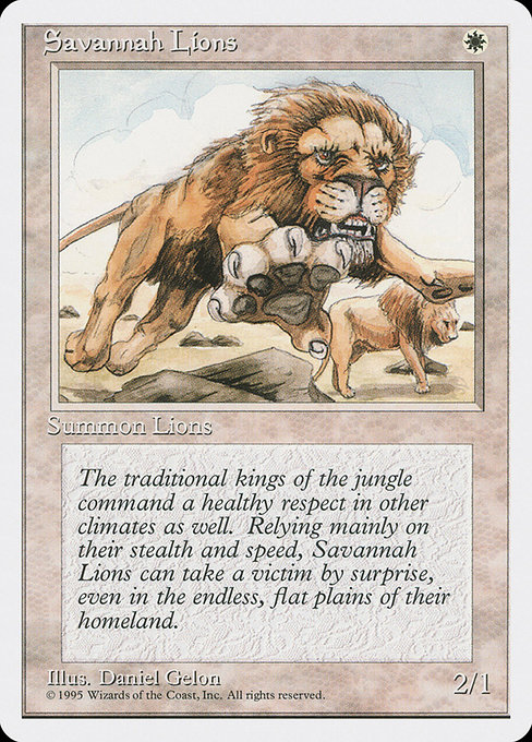 Savannah Lions · Fourth Edition (4ED) #48 · Scryfall Magic