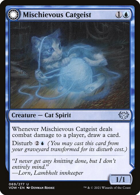 Mischievous Catgeist // Catlike Curiosity card image
