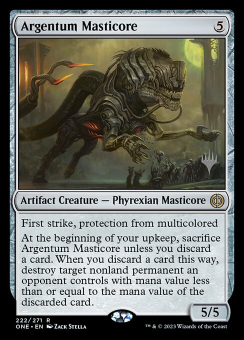 Argentum Masticore (Phyrexia: All Will Be One Promos #222p)