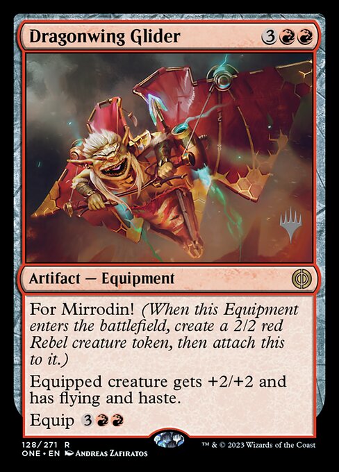 Dragonwing Glider (Phyrexia: All Will Be One Promos #128p)
