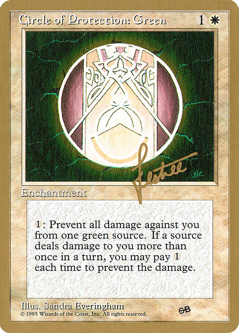 Circle of Protection: Green (Pro Tour Collector Set #bl16sb)