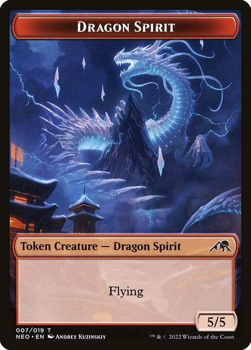 Dragon Spirit Kamigawa: Neon Dynasty - Tokens: Tận hưởng trận chiến đầy kịch tính với Dragon Spirit Kamigawa: Neon Dynasty - Tokens. Với các loại token được thiết kế đẹp mắt và đầy sức mạnh, bạn sẽ có những trận đấu đầy cam go và khó quên.