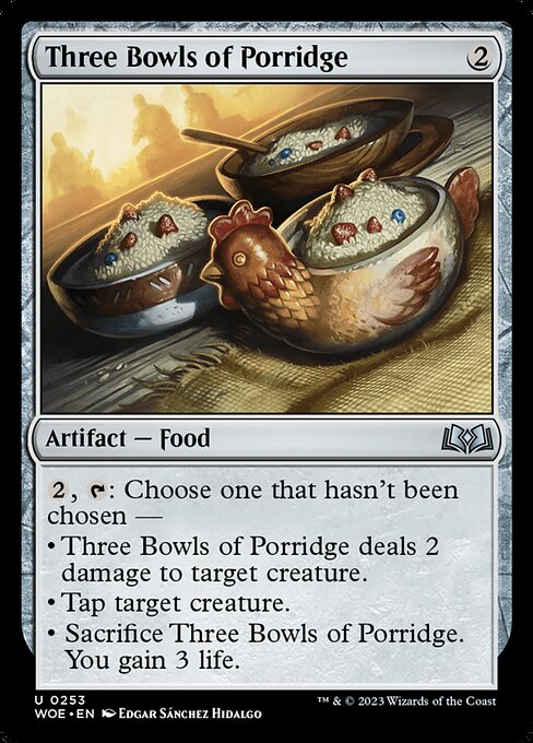 Three Bowls of Porridge card image