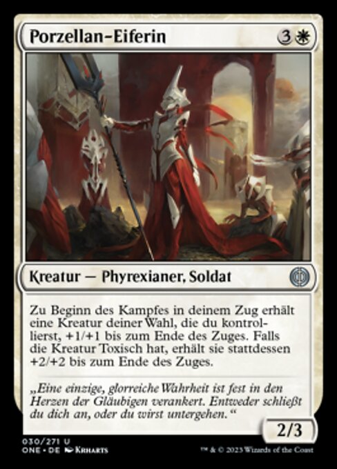 Porcelain Zealot (Phyrexia: All Will Be One #30)