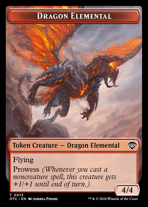 Dragon Elemental (Outlaws of Thunder Junction Commander Tokens #13)