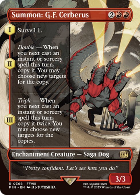 Summon: G.F. Cerberus (fin) 368 Summon: G.F. Cerberus (fin) 368