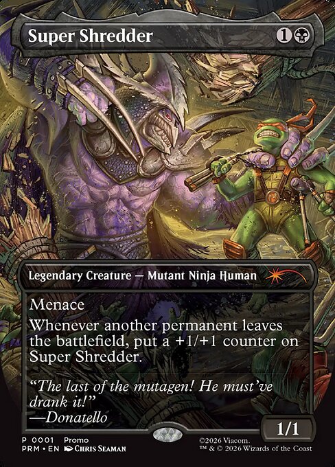 Super Shredder magic the gathering card art