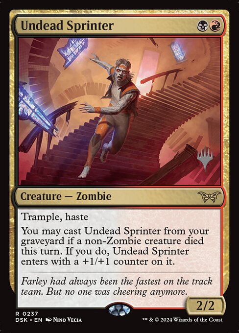 Undead Sprinter (Duskmourn: House of Horror Promos #237p)