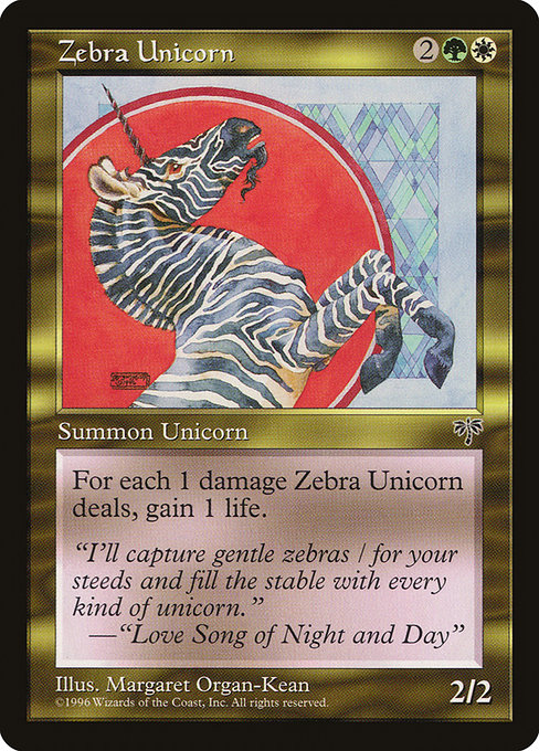 Zebra Unicorn card image