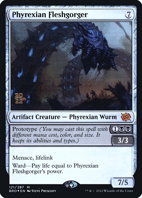 Phyrexian Fleshgorger (The Brothers' War Promos #121s)