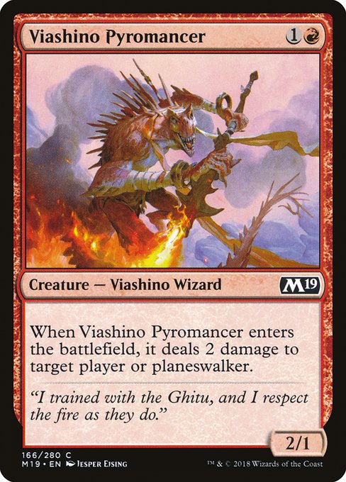 Viashino Pyromancer (Core Set 2019 #166)
