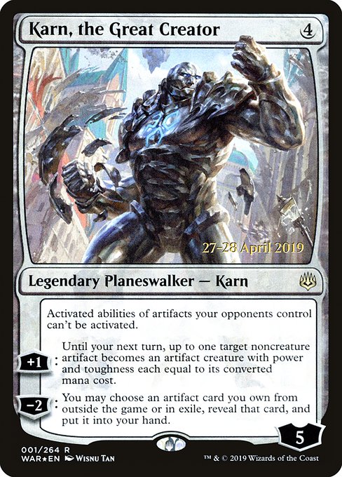 Karn, the Great Creator (War of the Spark Promos #1s)