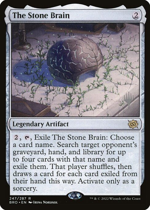 The Stone Brain (The Brothers' War Promos #247p)