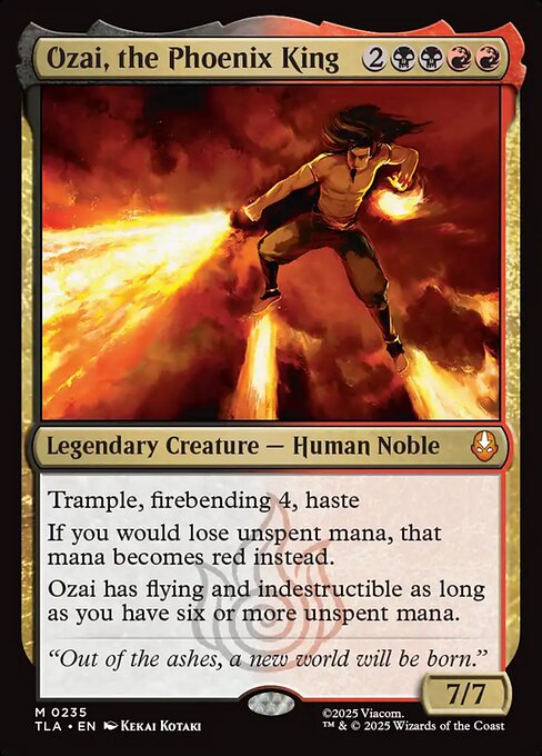 Ozai, the Phoenix King magic the gathering card art