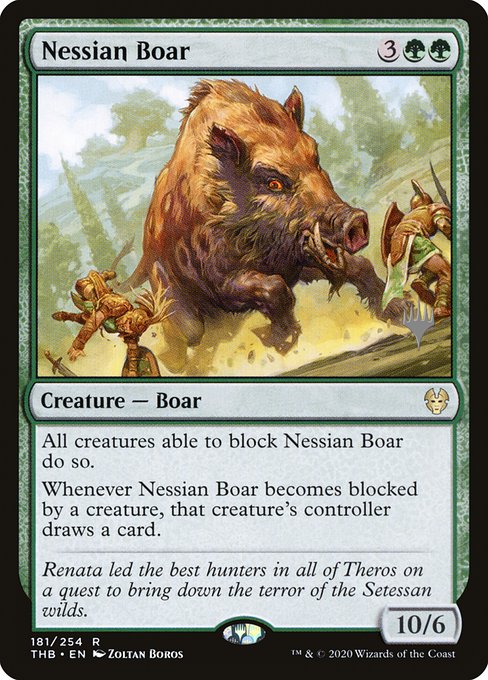 Nessian Boar (Theros Beyond Death Promos #181p)